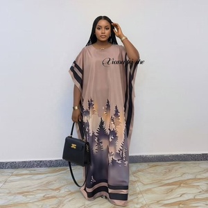 <span class=keywords><strong>Abito</strong></span> da Spiaggia Estivo 2026 Nuovo Modello Ampio in Tessuto Etnico Kaftan con <span class=keywords><strong>Stampa</strong></span> Africana, Vestito da Vacanza Taglie Forti da Donna - Product Image 5