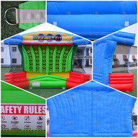 Jeu de tir au basket gonflable géant Connect Four in a Row pour fête foraine, parc d'attractions interactif, location pour adultes
