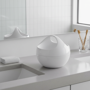 Cestino in polistirolo Spirella modello 'Bowl' in bianco, 10,5 x 10,5 x 9,5 cm - Product Image 3
