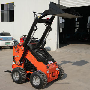 Бесплатная доставка! Дизельный мини-погрузчик с бортовым поворотом, компактный, с ковшом, сиденьем, для дома и сада, на колесном ходу. - Product Image 5