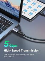 Cable USB-A a Tipo C con Carga Rápida PD y Transferencia de Datos USB 3.0 para Teléfono, Tableta, Portátil - Adaptador OTG Universal