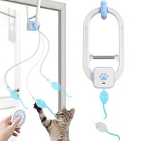 Jouet pour chat interactif à télécommande intelligente en gros, souris à corde élastique auto-jouante pour chats d'intérieur