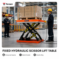 Table élévatrice hydraulique industrielle, plateforme élévatrice à ciseaux fixe pour la manutention des marchandises en entrepôt, équipement de ligne de production