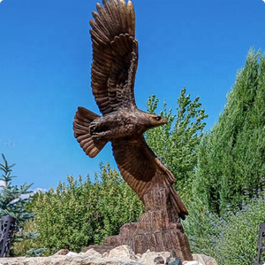 Hoogwaardig gepolijste villa-tuin decoratie, gietmetalen dierenbeeld, groot bronzen vliegende adelaar standbeeld - Product Image 3