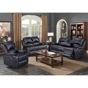 Antique Furniture Modern Design Electric 1+2+3 Recliner <b>Sofa</b> Set with Cooling & Massage Features Genuine Air <b>Leather</b> Wood Frame - Product Image 5