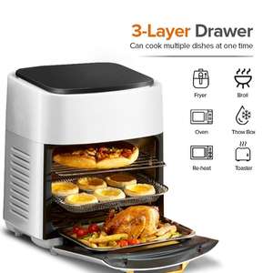 Friteuse à air sans huile 15L Four Micro-ondes Nourriture saine Tactile LED Visuel Intelligent Électrique - Product Image 2