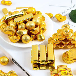 Lingotes de <span class=keywords><strong>Chocolate</strong></span> Dulce al por Mayor, <span class=keywords><strong>Chocolate</strong></span> con Leche Halal Personalizado en Forma de Moneda y Barra de Oro Sólido, Varios Tamaños - Product Image 5