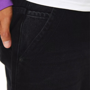 Verano de alta calidad personalizado Jorts hombres casual moda carpintero de gran tamaño Baggy Jorts Retro negro suelto <span class=keywords><strong>Skate</strong></span> Baggy Jeans Shorts - Product Image 5