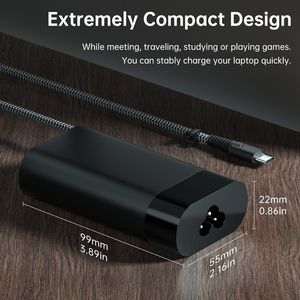 Cargador de Laptop USB C de 65W, Adaptador de Corriente CA para Computadora Portátil, Cargador Portátil Tipo C PD para HP, Lenovo, Asus, Dell, <span class=keywords><strong>Apple</strong></span> - Product Image 5