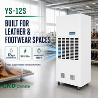 Nouvelle machine déshumidificatrice industrielle électrique 12 KG/H mobile en métal pour atelier de cuir et de chaussures