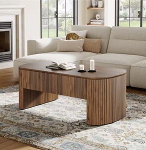 Table basse relevable peu encombrante, table à <span class=keywords><strong>manger</strong></span> pliante, meuble transformable en bois avec rangement pour petit appartement, livraison rapide, OEM - Product Image 4