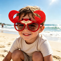Lunettes de fête fantaisie en forme de crabe rouge, accessoires photo amusants pour les occasions de fête sur la plage, le luau ou les thèmes estivaux – Offre spéciale
