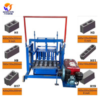 Machine de fabrication de blocs de béton automatique mobile haute efficacité QT4-45 à roulement à billes, facile à utiliser, pour briques de ciment emboîtables