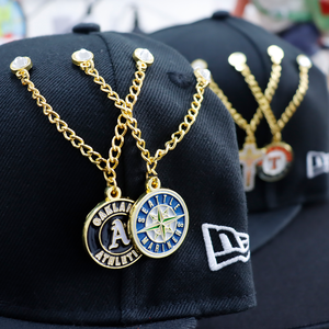 ฮุสตันแอสโทรสโลโก้เสน่ห์สนเบสบอลพารา gorras โลหะหัตถกรรมเคลือบหมวกโซ่เม็กซิกันหมุดสําหรับหมวก - Product Image 4