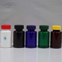 Bouteille en PET de 120 ml avec logo personnalisé, emballage en plastique pour vitamines et compléments alimentaires, pour pilules, gommes et aliments nutritionnels