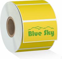 Rollo de Etiquetas de Código de Barras Autoadhesivas a Color, Resistentes al Agua, Cinta de Vinilo en Blanco para Impresión y Empaquetado Personalizado