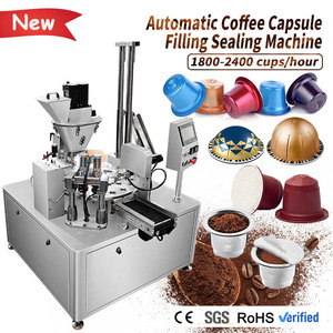 Machine automatique de remplissage de capsules de café, machine rotative de remplissage et de scellage de dosettes Nespresso K Cup - Product Image 1