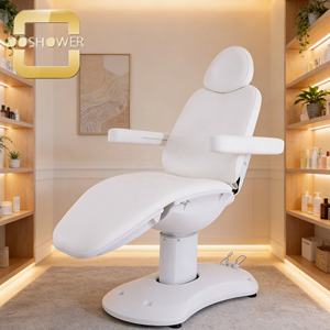 Le repose-bras du lit de beauté <span class=keywords><strong>spa</strong></span> peut être pressionné pour s'ajuster à une position confortable. Le repose-pieds peut être ajusté de manière flexible pour détendre les jambes. - Product Image 1