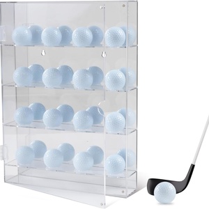 New Arrives Modern for Clear Acrylic <b>Wall</b> Mounted 36 Golf Balls Store <b>Display</b> Stand with Customized Logo - Product Image 1