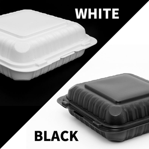 Cajas de comida para llevar al por mayor, para comida rápida y comida callejera, duraderas, ligeras, blancas, personalizadas, contenedores de comida para llevar. - Product Image 1