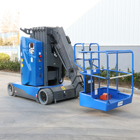 Plateforme de travail en hauteur à mât vertical de type chariot élévateur avec flèche, système hydraulique à réponse rapide, conforme CE