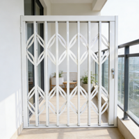 Rejillas Antirrobo Posmodernas para Ventanas, Ventanas Corredizas de Aleación de Aluminio, Cerradura de Acero Inoxidable, Resistentes y Duraderas para Almacenes