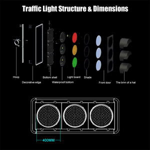 <span class=keywords><strong>Feu</strong></span> <span class=keywords><strong>de</strong></span> <span class=keywords><strong>signalisation</strong></span> LED plein écran <span class=keywords><strong>tricolore</strong></span> AC 85V ~ 265V Équipement <span class=keywords><strong>de</strong></span> feux <span class=keywords><strong>de</strong></span> circulation LED en vente - Product Image 4