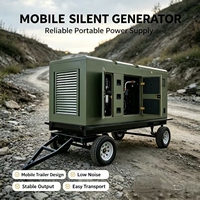 Industrial Mobile Trailer Mounted 100kw Diesel Generator Set 125kva 480V ATS 8-10 Hours Fuel Tank Water Cooling Emergency Rental