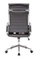 Chaise de bureau ergonomique Chrome métal cadre PU cuir fer Durable mode moderne blanc chaise pivotante chaise d'ordinateur LK-9035