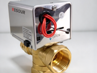 Vanne de régulation motorisée RESOUR pour système d'eau de climatisation, filetage NPT 1/2 à 1 pouce, raccord CVC pour refroidissement et chauffage