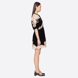 Nouvelle robe midi pour femme printemps-été 2026 |   Vêtement vintage français 100% polyester respirant, col rond, épaules tombantes, taille haute, coupe droite - Product Image 3