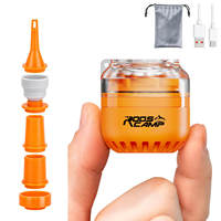 Mini pompe à air portable pour articles gonflables de camping, pompe à matelas USB ultra-légère de 1 oz avec 5 embouts pour matelas de couchage et flotteurs de piscine