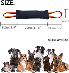 Yavru eğitim sert naylon yastık dayanıklı mavi köpek Bite römorkör çekme oyuncak W/ 2 yumuşak ve güçlü siyah Fetch için kolları - Product Image 6