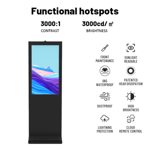 Écran publicitaire LCD extérieur étanche IP65 de 49 pouces, lisible <span class=keywords><strong>en</strong></span> plein soleil, sur pied, sans écran tactile, pour ascenseur, bus - Product Image 2
