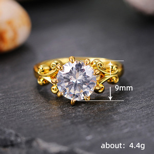 Bague de style palais vintage français pour femme, avec accent rond royal, accessoire de doigt pour demande en mariage, fête ou cadeau - Product Image 5