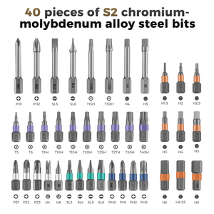 New Design 42 in 1 Multifunctional Ratchet <strong>Screwdriver</strong> Tool Set with 40Pcs Interchangeable <strong>Precise</strong> <strong>Bits</strong> for Furniture Repairing - Product Image 3