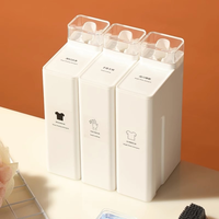 Bouteilles de détergent blanc Choice Fun, distributeur de savon pour lessive, bouteilles de stockage séparées avec emballage unique de détergent de 1000 ml