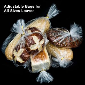 100 sacs à pain réutilisables en plastique LDPE de 18x4x8 pouces, imprimés par gravure, thermoscellables, pour les boulangers à domicile et les propriétaires de boulangeries - Product Image 5