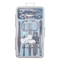 Ensemble de ciseaux à ongles en acier inoxydable durable avec logo imprimé personnalisé, pour salon et usage domestique, kit de manucure, emballage en boîte cadeau