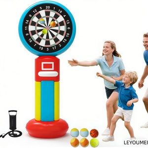 Jeu de fléchettes gonflable géant avec balles collantes, jouet familial sûr pour enfants et adultes, idéal pour le jardin et les activités de fête - Product Image 6