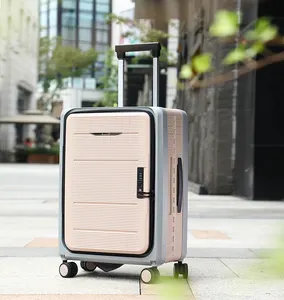पीपी foldable सामान पोर्टेबल यूनिवर्सल पहियों लोकप्रिय ले जाने के साथ हल्के आसान गुना यात्रा सामान सूटकेस