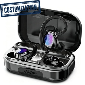 Écouteurs intra-auriculaires sportifs Q31 IPX6 étanches avec crochet d'oreille, son stéréo et fonction Power Bank pour la course à pied / la salle de sport - Product Image 1