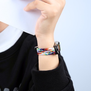 <span class=keywords><strong>Bracelet</strong></span> magnétique en nylon tressé compatible avec Xiaomi <span class=keywords><strong>Mi</strong></span> Band 10 9 8, <span class=keywords><strong>bracelet</strong></span> de montre sport multicolore - Product Image 2