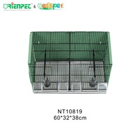 Cages d'élevage pour oiseaux en fil métallique ORIENPET & OASISPET avec panneau arrière en plastique, cages empilables, stocks disponibles NT10819, produits pour oiseaux de compagnie