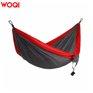 Woqi-hamaca doble de nailon para acampada, portátil, para árbol, paracaídas, con red contra insectos - Product Image 5