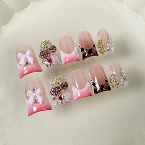 Hecho a mano 10 piezas nuevo 3D pato boca diseñador prensa-en acrílico <span class=keywords><strong>uñas</strong></span> al por mayor <span class=keywords><strong>uñas</strong></span> postizas para una fácil aplicación - Product Image 1