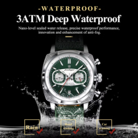 Montre à quartz Poedagar 838, bracelet en cuir de luxe, carrée, multifonctionnelle, chronographe, lumineuse, étanche
