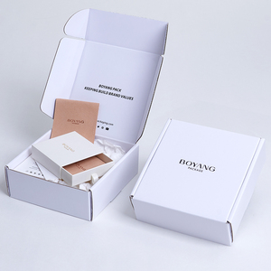 Boyang Custom Paper Drawer Jewelry Necklace <strong>Earing</strong> Packaging <strong>Boxes</strong> with Pouch - Product Image 6