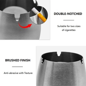 Cendrier en acier inoxydable sans fumée ni odeur, avec boîte de rangement portable grande capacité pour cigares, pour l'intérieur - Product Image 3