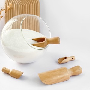 Natural Wood Scoop hood Scoops for Jars <b>Measuring</b> <b>Spoons</b> for Ground Coffee Wooden Scoops Multipurpose - Product Image 3